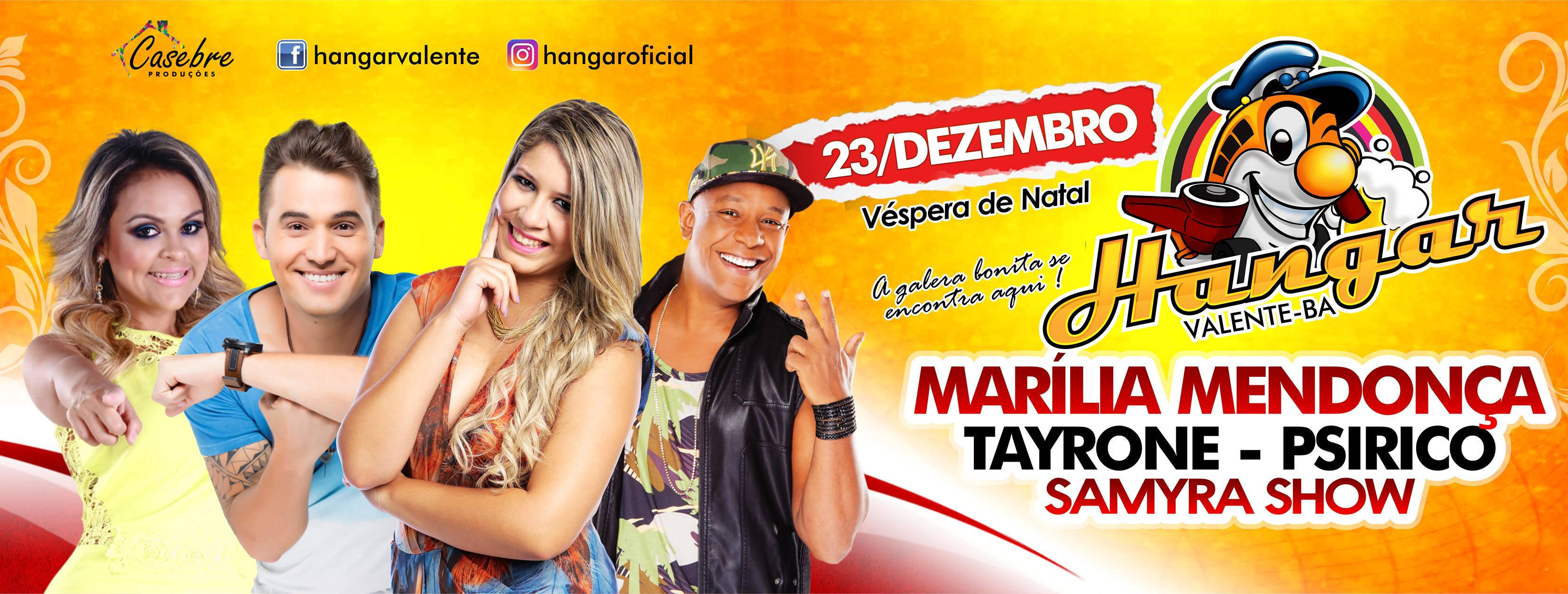 VIII Edição do Hangar em Valente acontece na próxima sexta-feira, 23; Marília Mendonça, Psirico e Tayrone