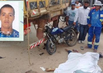 Motociclista morre ao colidir veículo em fundo de caminhão boaideiro