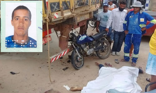 Motociclista morre ao colidir veículo em fundo de caminhão boaideiro