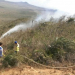 Fogo destrói vegetação na Serra do Voo Livre em Santa Terezinha