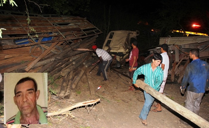 Riachão do Jacuípe – Caminhoneiro morre e carona fica ferido em capotamento na BR 324