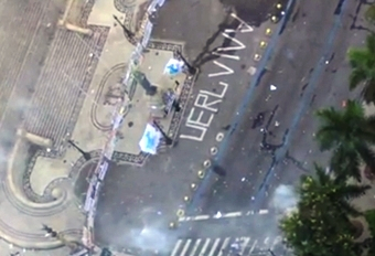 RJ- PM e servidores têm confronto com bombas e fogos em ato contra ajuste