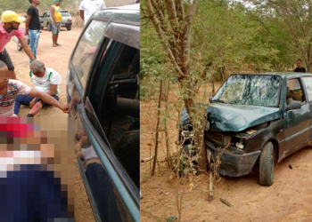 Mulher morre depois que veículo bateu em árvore na zona rural de Teofilândia