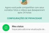 Status do WhatsApp com fotos que desaparecem chega para todos no Brasil