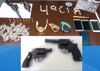 Coité: PM prende quatro suspeitos e apreende armas e drogas