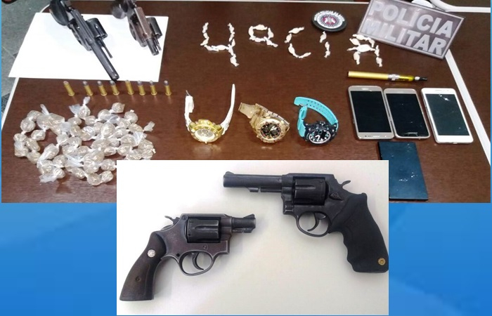 Coité: PM prende quatro suspeitos e apreende armas e drogas