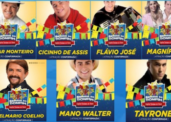 Um dia depois de terminar o carnaval Prefeitura de Senhor do Bonfim já divulgou as atrações do São João