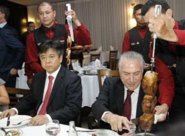 Churrascaria a qual Temer levou embaixadores não vende carne bovina nacional
