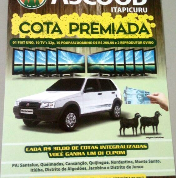 ASCOOB Itapicuru realiza Assembleia Geral neste sábado em Jacobina com sorteio de valiosos premios