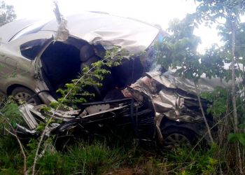 Motorista de caminhão baú estaciona para fazer necessidades fisiológicas e provoca acidente na BA 411