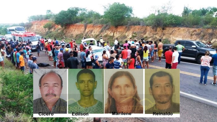 Identificadas as quatro vítimas do acidente na BR 407 e do homem assassinado acusado de provocar a tragédia