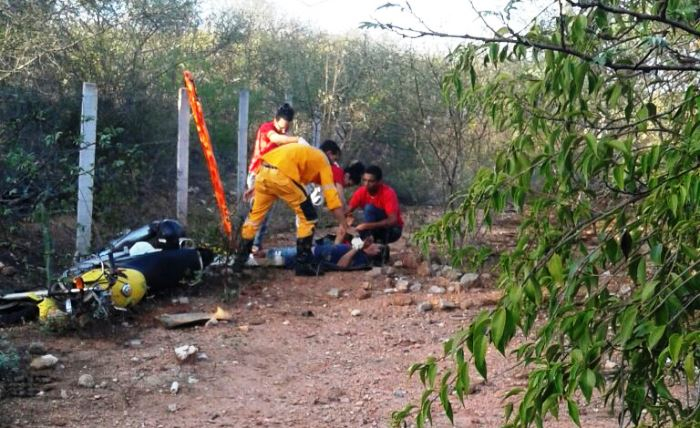 Coité – Motociclista é encontrado inconsciente após sofrer acidente na BA 411; foi o 7ª envolvendo moto nas últimas 48h