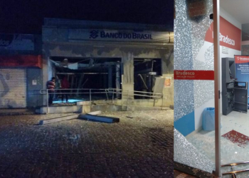 Bandidos explodem agências bancárias na cidade de Várzea da Roça