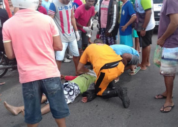 Coité – Motociclista fica ferido após veículo ser atingido por pick-up na BA 409