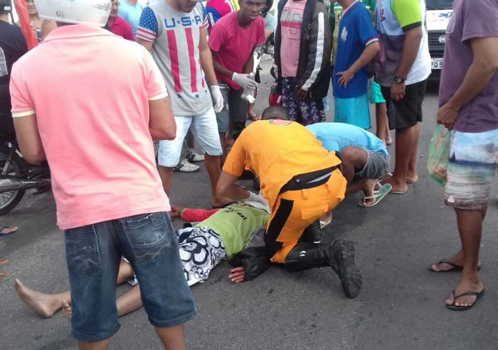 Coité – Motociclista fica ferido após veículo ser atingido por pick-up na BA 409