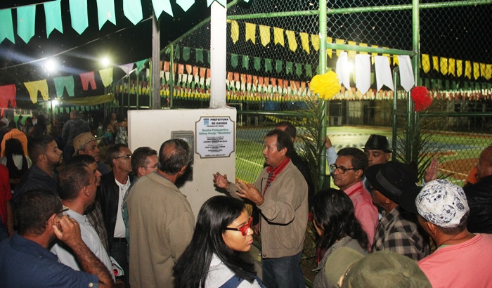 Gavião – Quadra Poliesportiva é inaugurada com apresentação de quadrilha junina