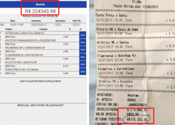 Bancas de aposta esportiva ilegal “quebram” após prêmios milionários no Brasileirão