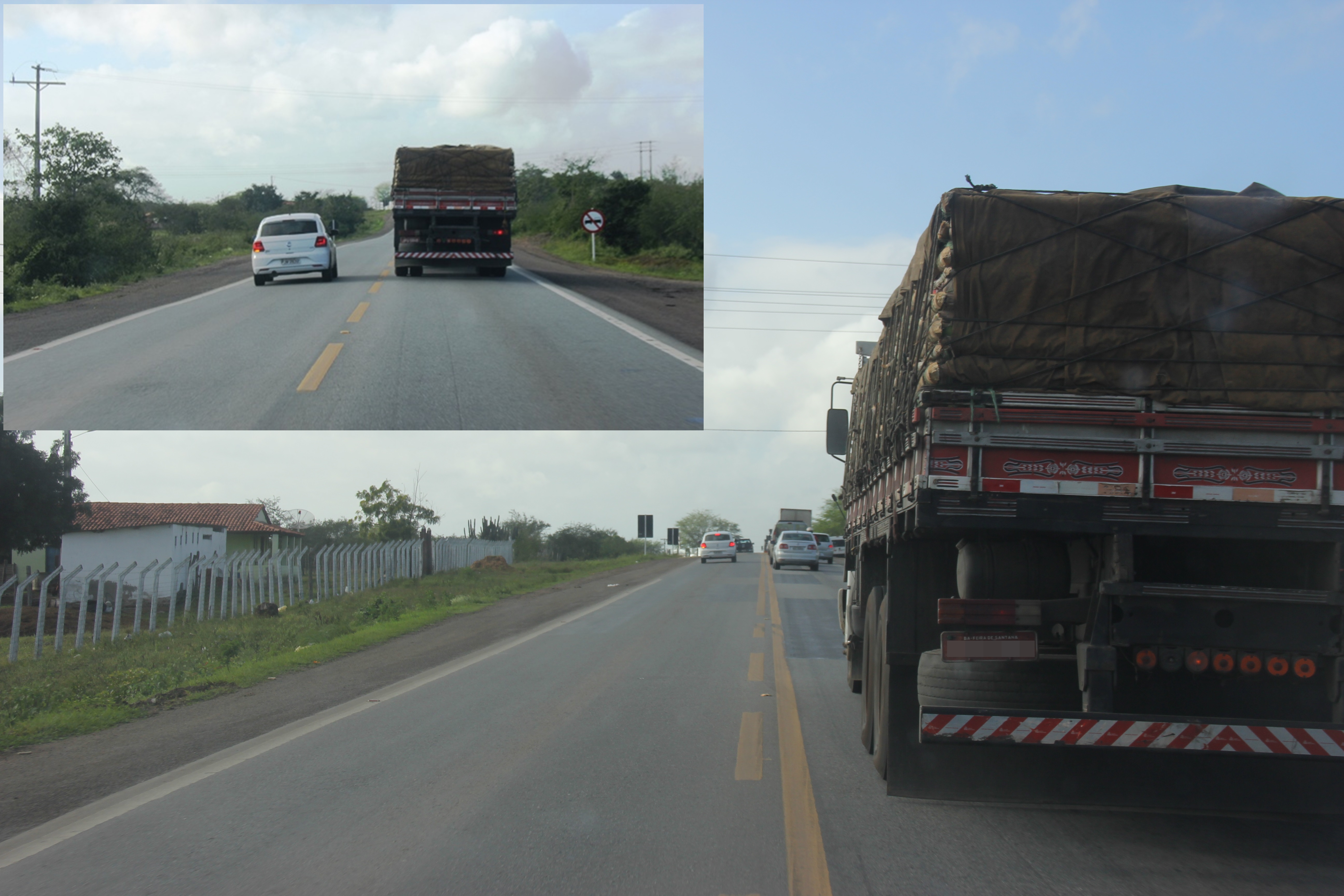 Trecho Riachão do Jacuípe / Posto Trevo tem 57 km de distância e 57 placas de ultrapassagem proibida