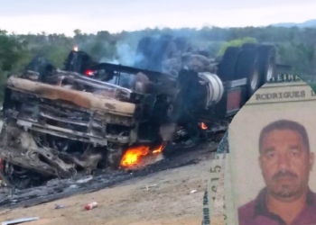 Identificado caminhoneiro que morreu em capotamento seguido de incêndio na BA 131