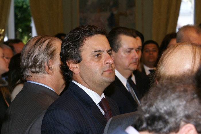 Aécio Neves a época governava o Estado de Minas Gerais | Foto: Raimundo Mascarenhas