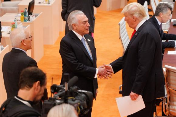 Trump elogiou economia do Brasil, diz Temer no Twitter