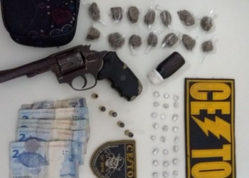 Coité – Guarnição da CETO prende em flagrante individuo com arma e droga no Bairro Nova Esperança (Matadouro)