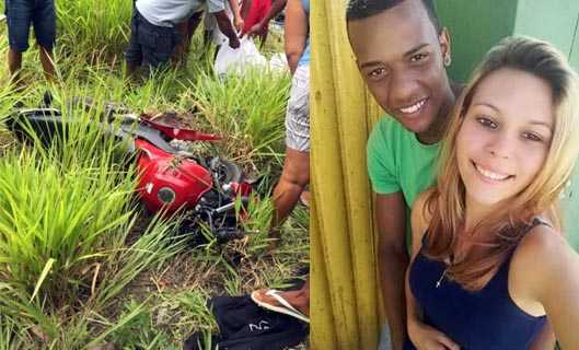 Casal de namorados morre em trágico acidente de moto