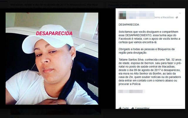 Grávida que estava desaparecida é encontrada morta na Bahia, diz polícia