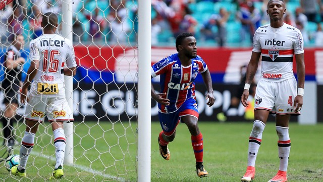 Bahia volta a vencer na Arena Fonte Nova depois de quase dois meses; confronto foi contra o São Paulo