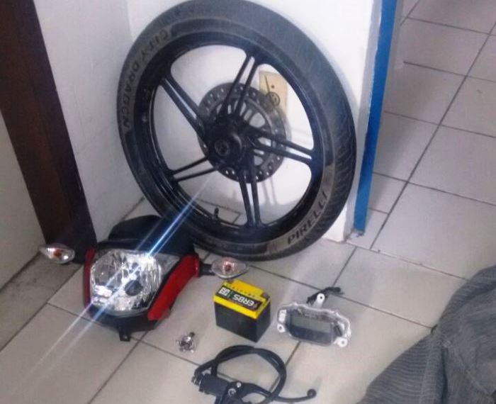 Coité – Após investigação, Policia chega a receptador de peças da moto tomada de assalto na noite de terça-feira