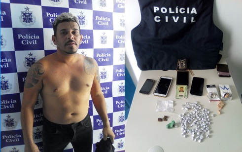 Policia Civil prende homem acusado de trafico de drogas em Conceição do Coité