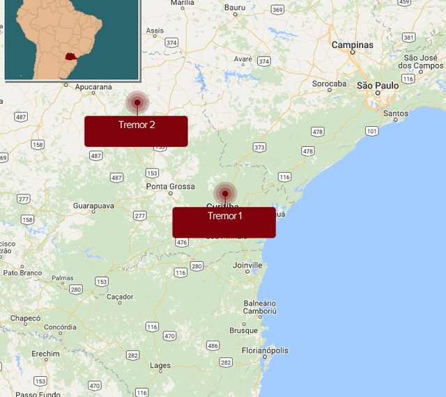 Tremores de terra atingem cidades do Paraná