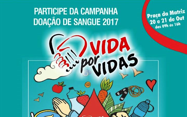 Campanha de doação de sangue acontecerá nos dias 20 e 21 de Outubro