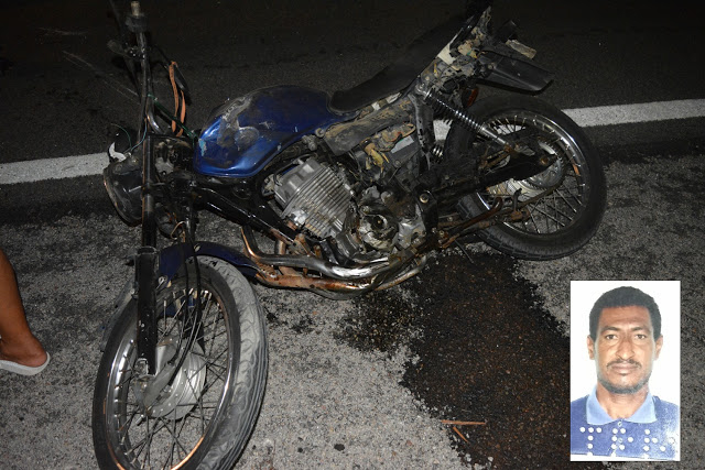 Homem morre em acidente envolvendo motocicleta e carreta na BR 407 em Jaguarari