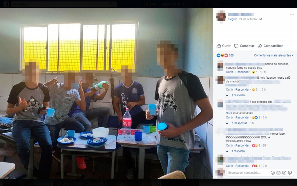 Alunos de terceiro ano fazem churrasco em sala de aula após professor faltar