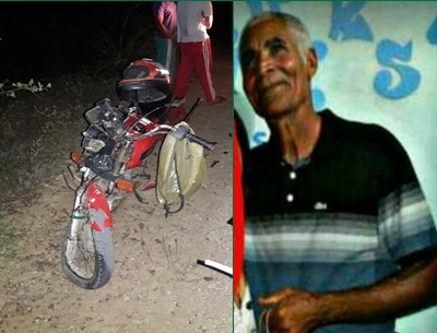 Idoso morre em acidente envolvendo moto e caminhão