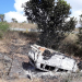 Motorista morre carbonizado após carro sair da pista da BA 130, capotar e pegar fogo