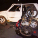 Dois ocupantes de moto ficam feridos em colisão com Uno em Mairi