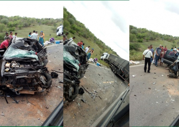 Grave colisão envolve carreta e S10 na BR 116/Norte um morto e três feridos (Atualizada às 19h27 )
