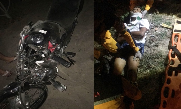 Coité – Motociclista sofre fratura no fêmur ao colidir com jumento na BA 120; animal morreu na hora
