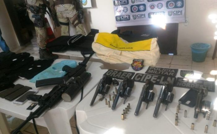 Cinco assaltantes de banco tombam em confronto com a Cipe/Nordeste