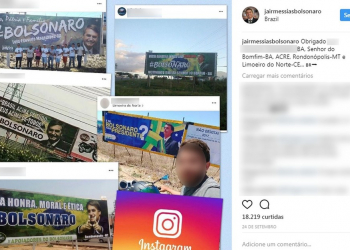 Vice-presidente do TSE libera outdoors de apoio a Bolsonaro