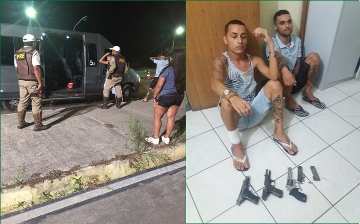 Operação Varredura da PRE prende dois indivíduos armados dentro de van em Coité