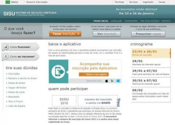 Sisu 2018 abre inscrições para 239 mil vagas em universidades públicas