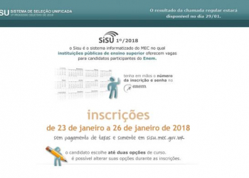 Matrículas para aprovados na primeira chamada do Sisu começam hoje
