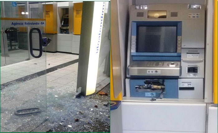 Polícia registra tentativa de explosão a caixa eletrônico do Banco do Brasil de Retirolândia