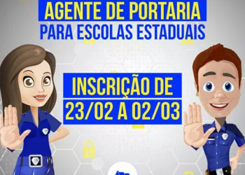 Inscrições para concorrência de quase 700 vagas de porteiro escolar serão abertas na sexta-feira (23)