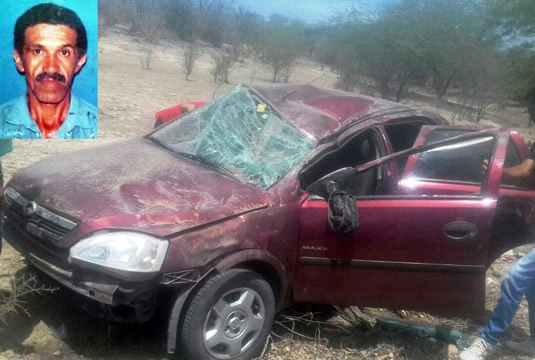 Homem de 70 anos morre e outros dois ficam feridos em capotamento na BA 381