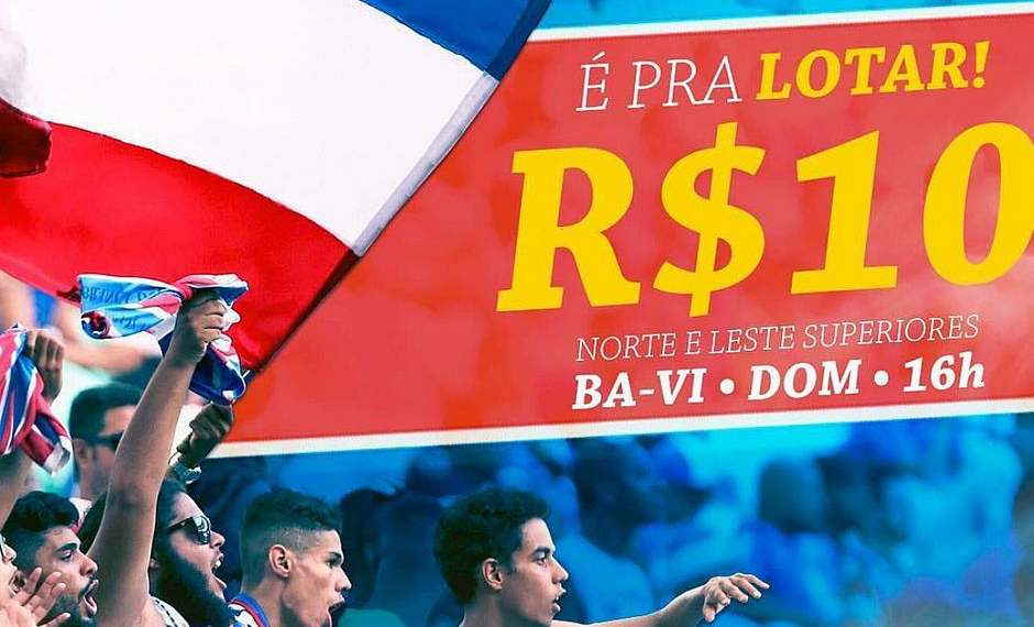 Bahia faz promoção com ingressos a R$ 10 no Ba-Vi