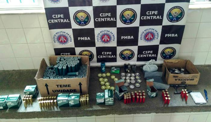 Cipe Central localiza comércio ilegal de munições em Ituaçu